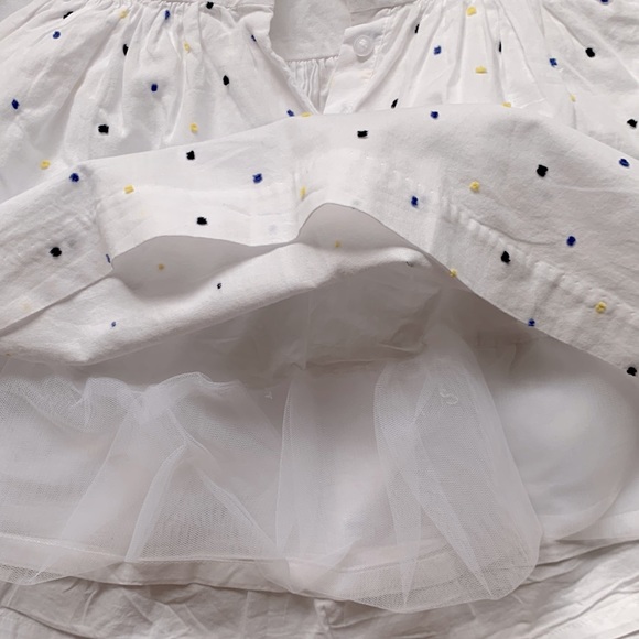 Janie and Jack Clip Dot Dress White Size 6-12 Months - Picture 5 of 7